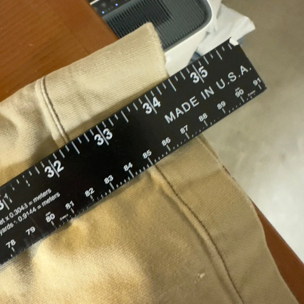 Vintage Baggy Express Cargo Pants Mens 33x34 Tan Y2K Streetwear Utility Khaki